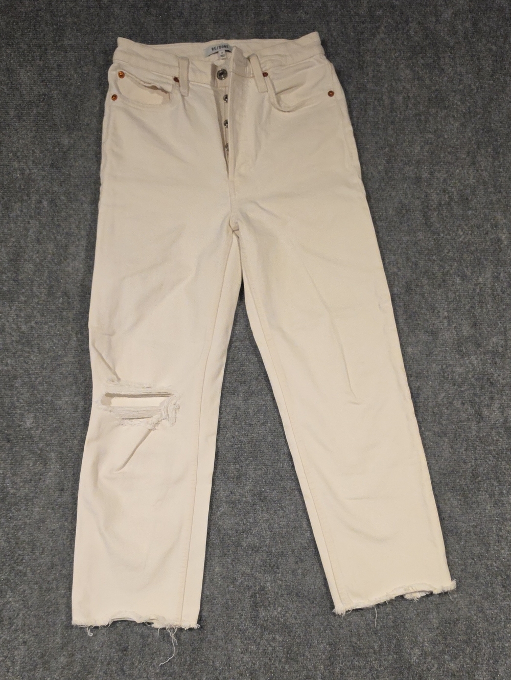 RE/DONE 90's Stove Pipe Size 27 White EUC